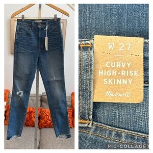 ❣️🆕Madewell Curvy High-Rise Skinny Jeans: Drop Step-Hem Edition❣️